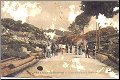 La Chaux-du-Dombief, entrée du village -Carte postale peinte, écrite en août 1911